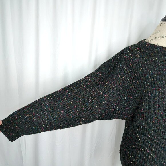 Vintage Express Sweater Medium Black Knit - Picture 3 of 8